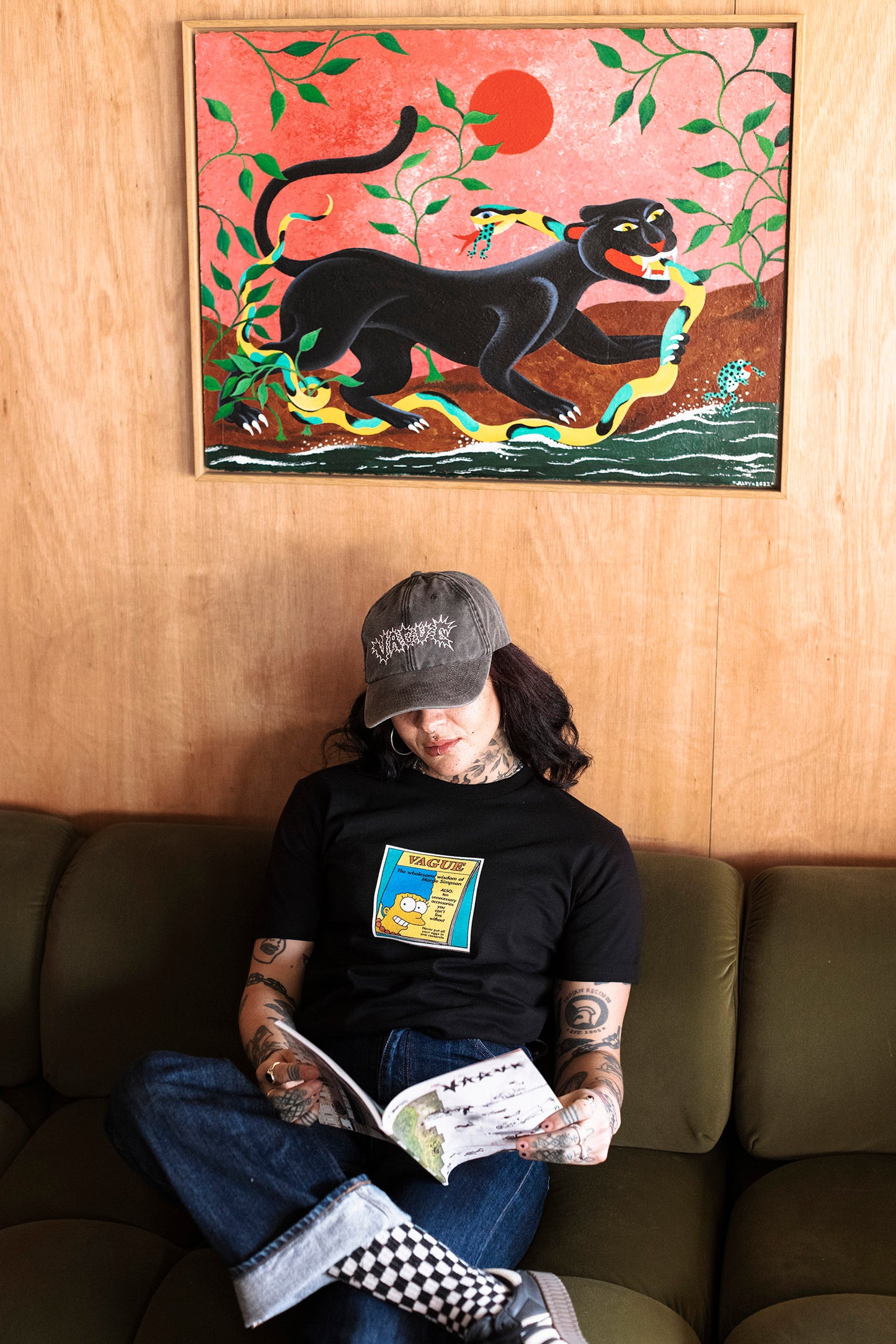 Vague - Marge - Black T-Shirt