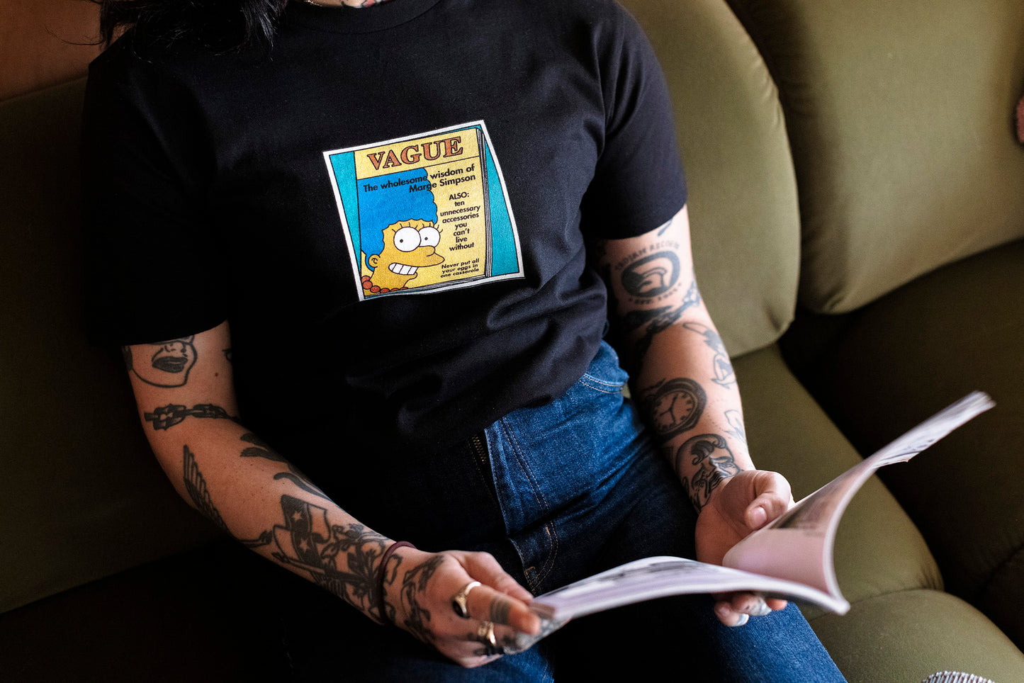 Vague - Marge - Black T-Shirt