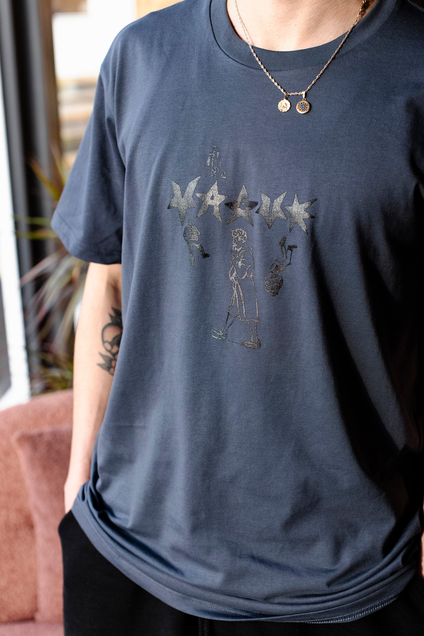 Vague - Ollie MacDonald Oulds - Petrol Blue T-Shirt