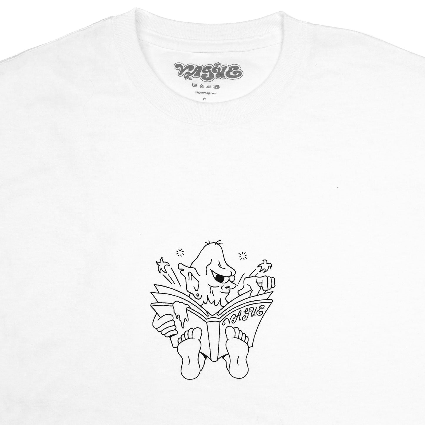 Vague x Kyle Platts - Goblin Reader - White T-Shirt