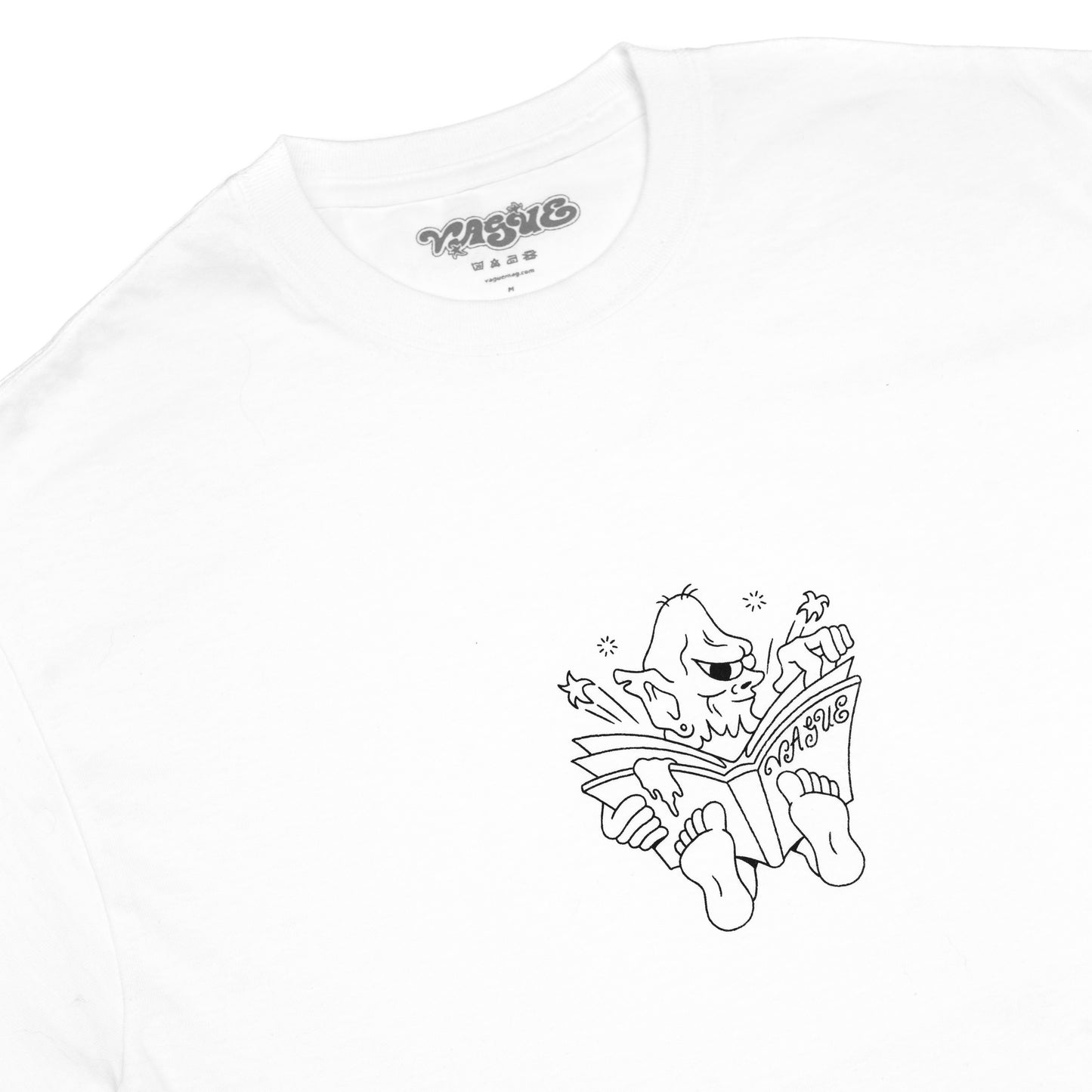 Vague x Kyle Platts - Goblin Reader - White T-Shirt