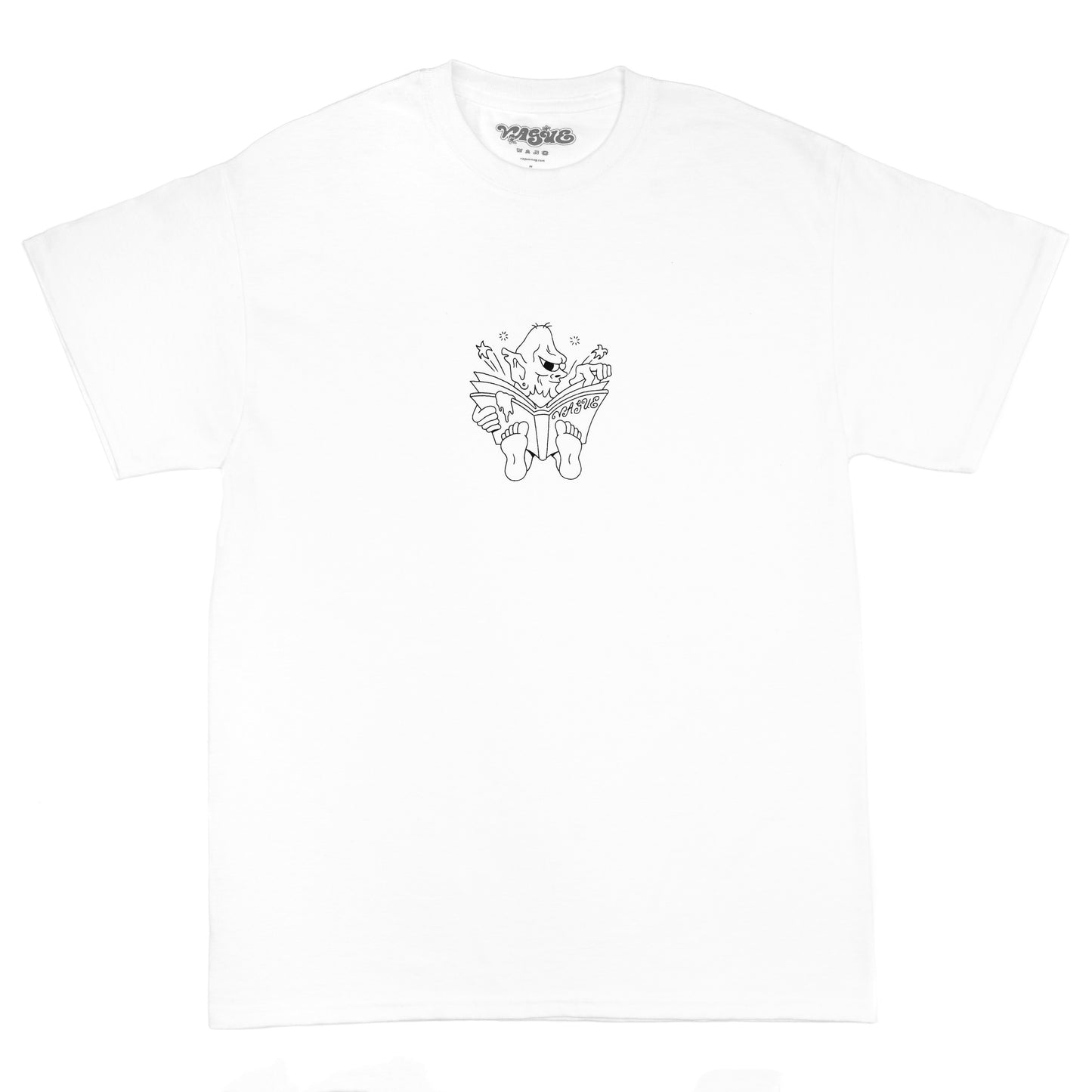 Vague x Kyle Platts - Goblin Reader - White T-Shirt